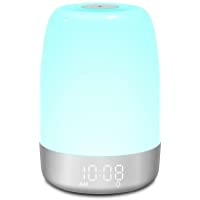 Los mejores  - MOSINITTY LED luz nocturna táctil para la cama- lámpara táctil regulable 7 colores modos de luz 5 sonidos naturales…